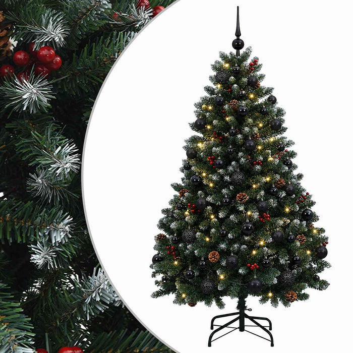 Brad de Crăciun artificial verde cu glob 150 cm 150 LED-uri WALTI