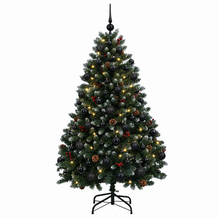 Brad de Crăciun artificial verde cu glob 150 cm 150 LED-uri WALTI