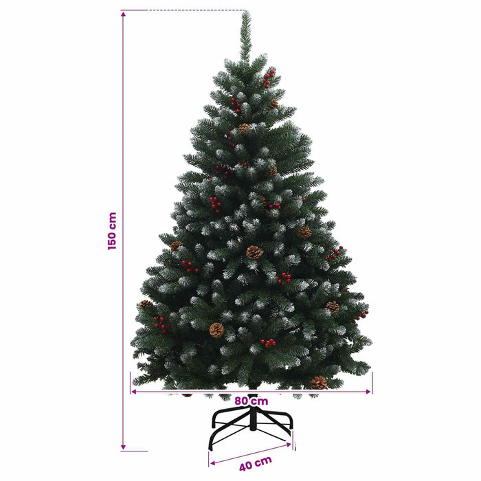Brad de Crăciun artificial verde cu glob 150 cm 150 LED-uri WALTI
