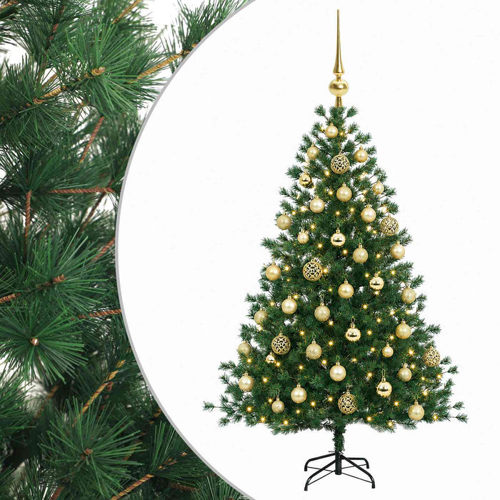 Brad de Crăciun artificial cu glob 120 cm 150 LED-uri Alb cald WALTI