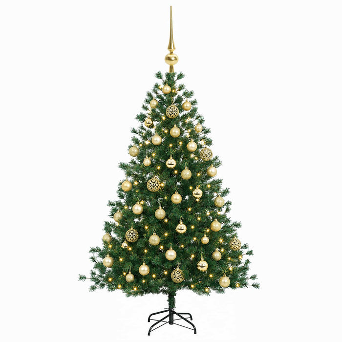 Brad de Crăciun artificial cu glob 120 cm 150 LED-uri Alb cald WALTI