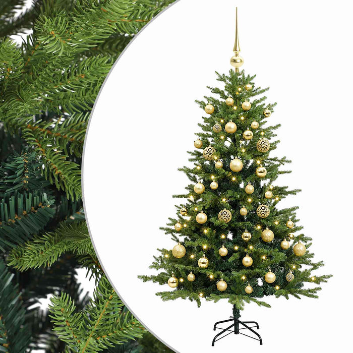 Brad de Crăciun artificial cu glob 120 cm 150 LED-uri Alb cald WALTI