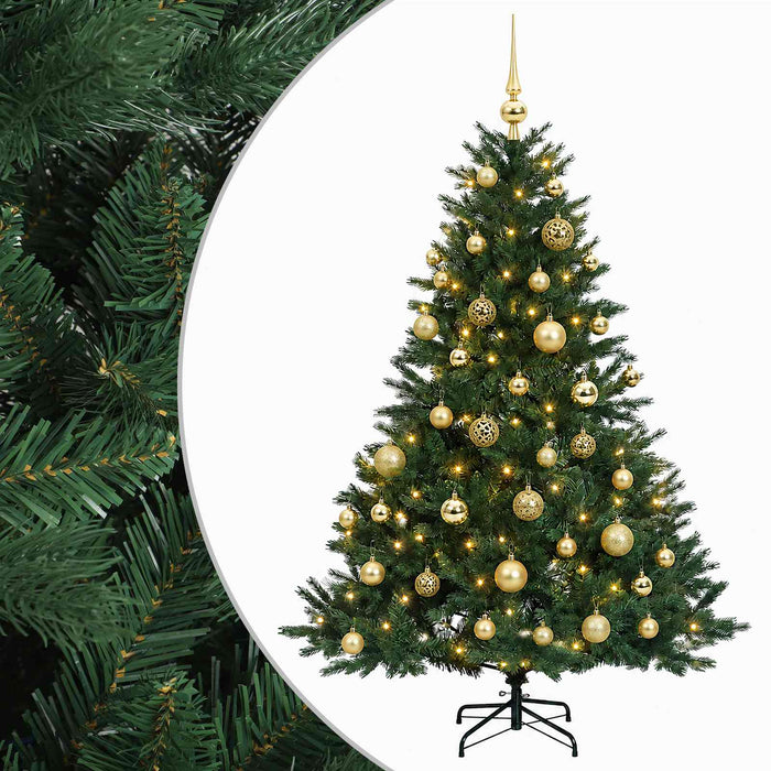 Brad de Crăciun artificial cu glob 150 cm 150 LED-uri Alb cald WALTI