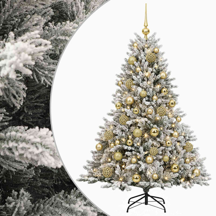 Brad de Crăciun artificial cu glob 150 cm 150 LED-uri Alb cald WALTI
