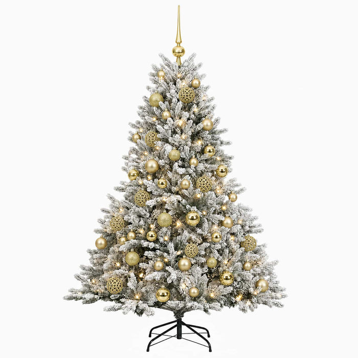 Brad de Crăciun artificial cu glob 150 cm 150 LED-uri Alb cald WALTI