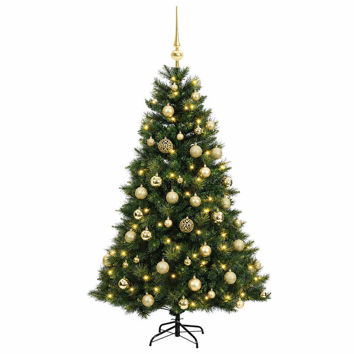 Brad de Crăciun artificial cu glob 150 cm 150 LED-uri Alb cald WALTI