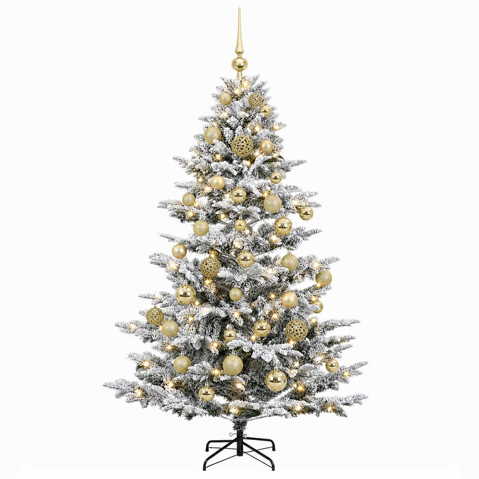 Brad de Crăciun artificial cu glob 150 cm 150 LED-uri Alb cald WALTI