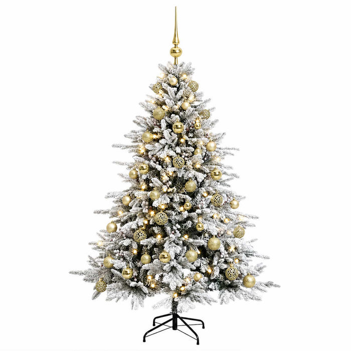 Brad de Crăciun artificial cu glob 120 cm 150 LED-uri Alb cald WALTI