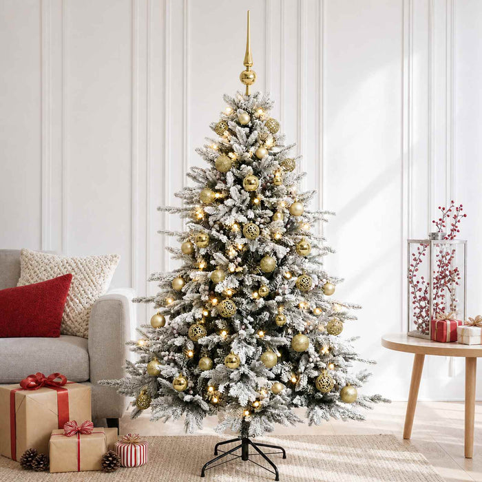 Brad de Crăciun artificial cu glob 120 cm 150 LED-uri Alb cald WALTI