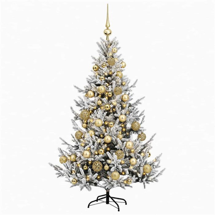 Brad de Crăciun artificial cu glob 150 cm 150 LED-uri Alb cald WALTI
