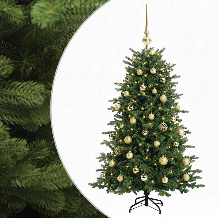 Brad de Crăciun artificial cu glob 150 cm 150 LED-uri Alb cald WALTI