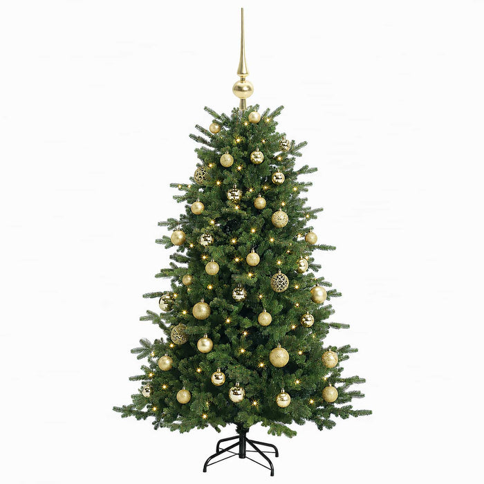 Brad de Crăciun artificial cu glob 150 cm 150 LED-uri Alb cald WALTI