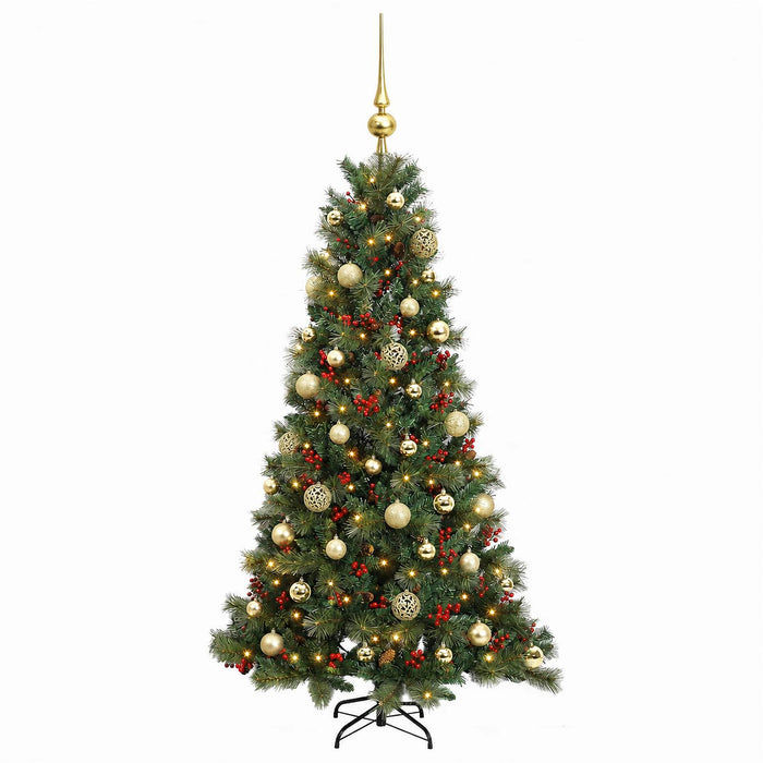 Brad de Crăciun artificial cu glob 150 cm 150 LED-uri Alb cald WALTI