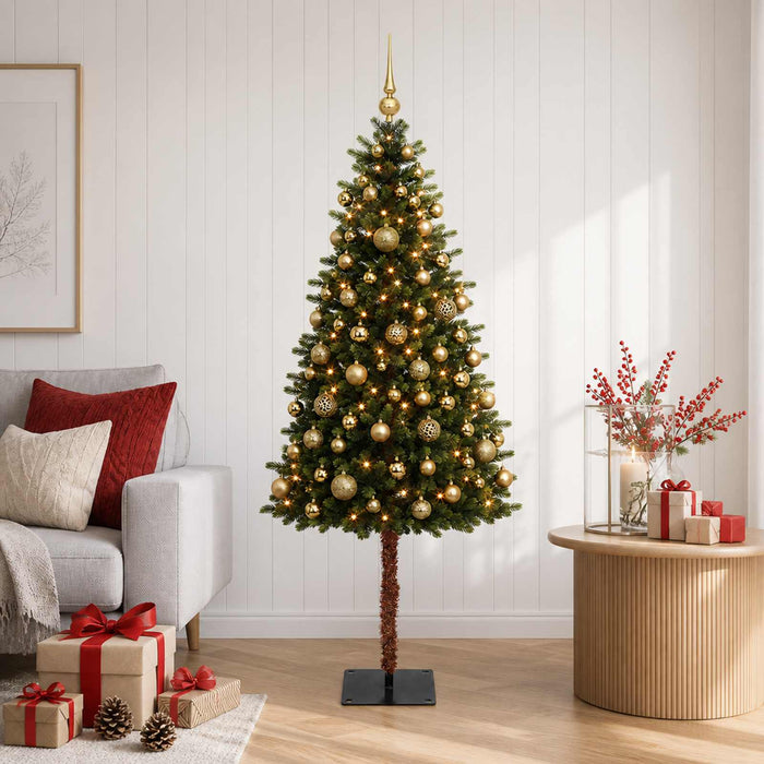 Brad de Crăciun artificial cu globuri 150 cm 150 LED-uri - WALTI WALTI