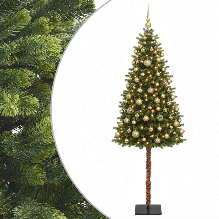 Brad de Crăciun artificial cu globuri 150 cm 150 LED-uri - WALTI WALTI