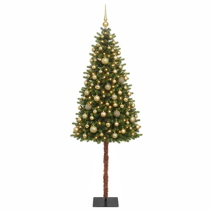 Brad de Crăciun artificial cu globuri 150 cm 150 LED-uri - WALTI WALTI