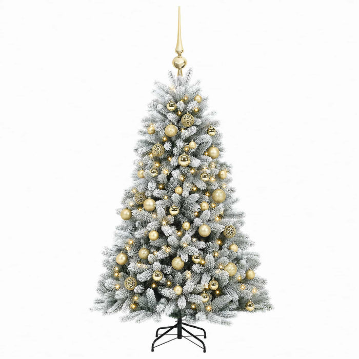 Brad de Crăciun artificial cu globuri 120 cm 150 LED-uri - WALTI WALTI
