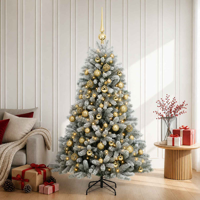 Brad de Crăciun artificial cu globuri 120 cm 150 LED-uri - WALTI WALTI
