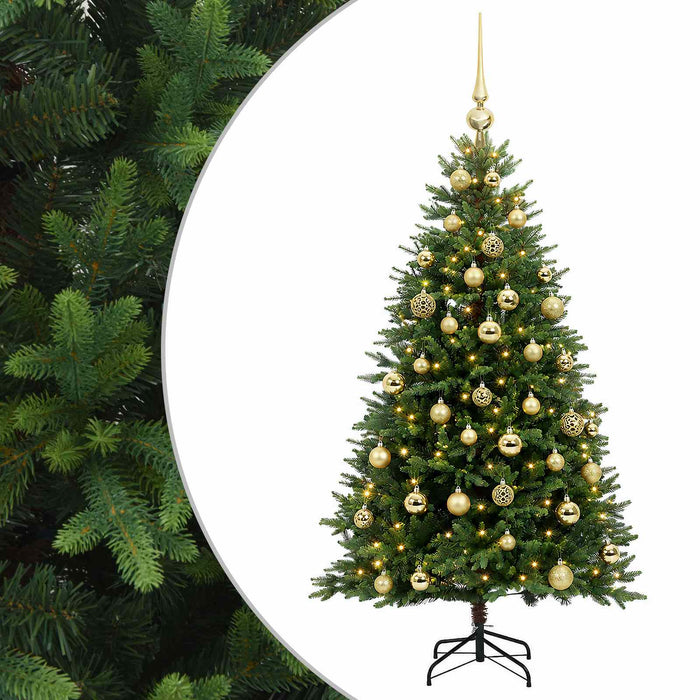 Brad de Crăciun artificial cu globuri 120 cm 150 LED-uri - WALTI WALTI