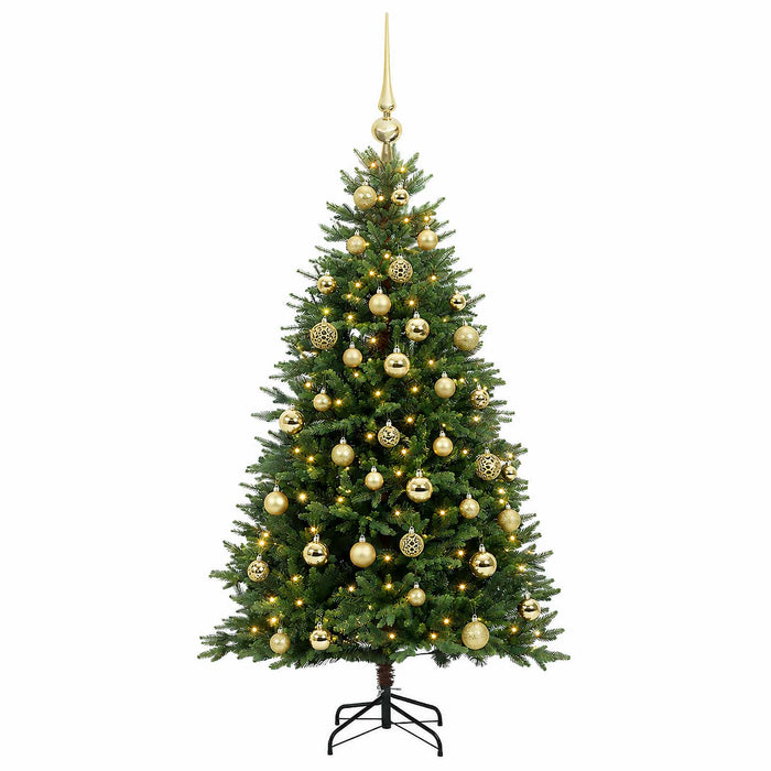Brad de Crăciun artificial cu globuri 150 cm 150 LED-uri - WALTI WALTI
