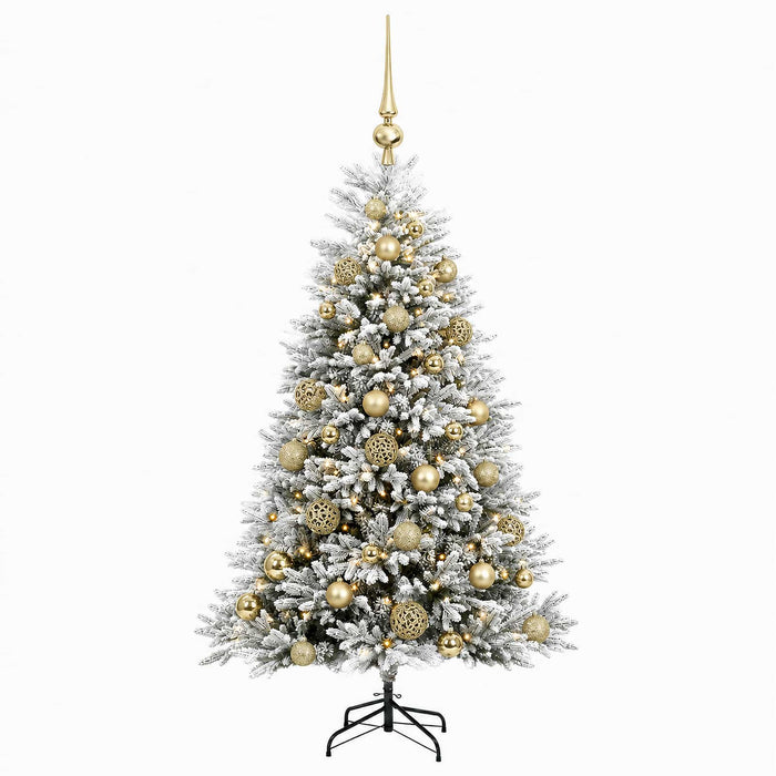 Brad de Crăciun artificial cu globuri 120 cm 150 LED-uri - WALTI WALTI