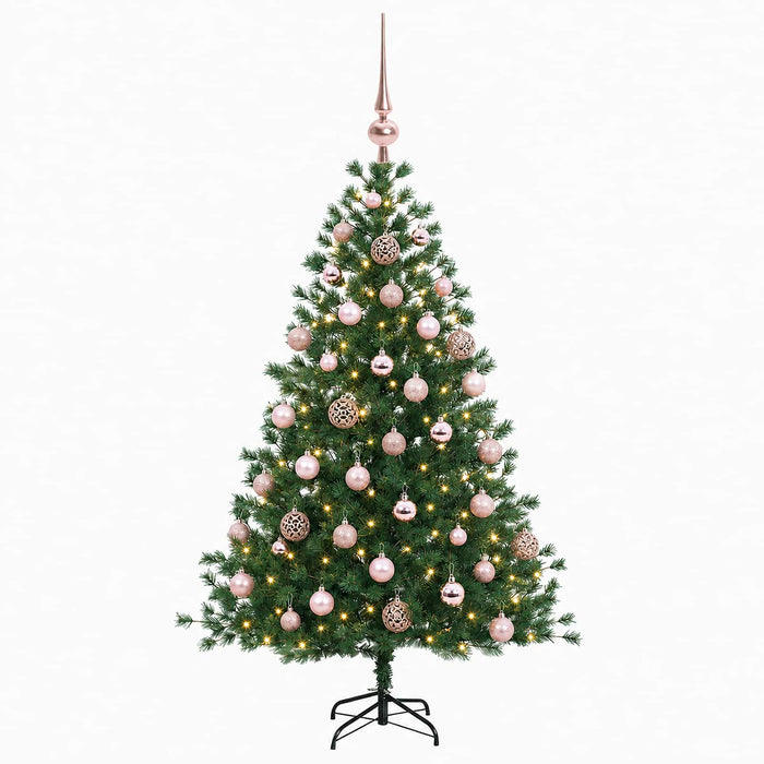 Brad de Crăciun artificial cu glob 150 cm 150 LED-uri Alb cald WALTI