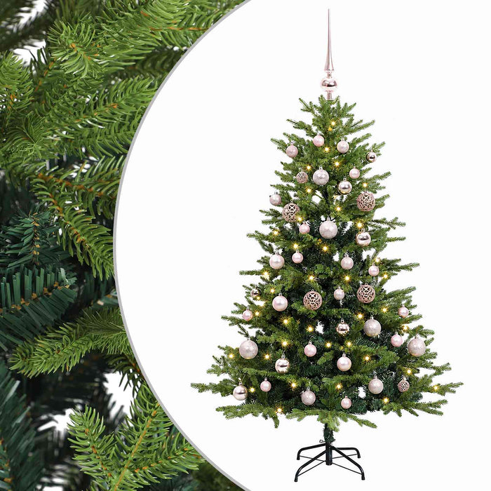 Brad de Crăciun artificial cu globuri 150 cm 150 LED-uri - WALTI WALTI