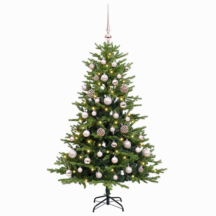 Brad de Crăciun artificial cu globuri 150 cm 150 LED-uri - WALTI WALTI