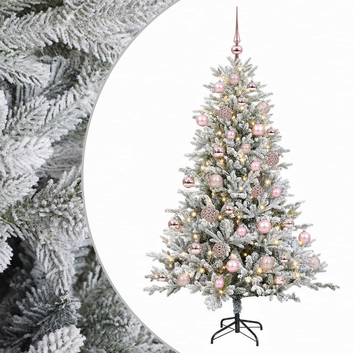 Brad de Crăciun artificial cu glob 120 cm 150 LED-uri Alb cald WALTI