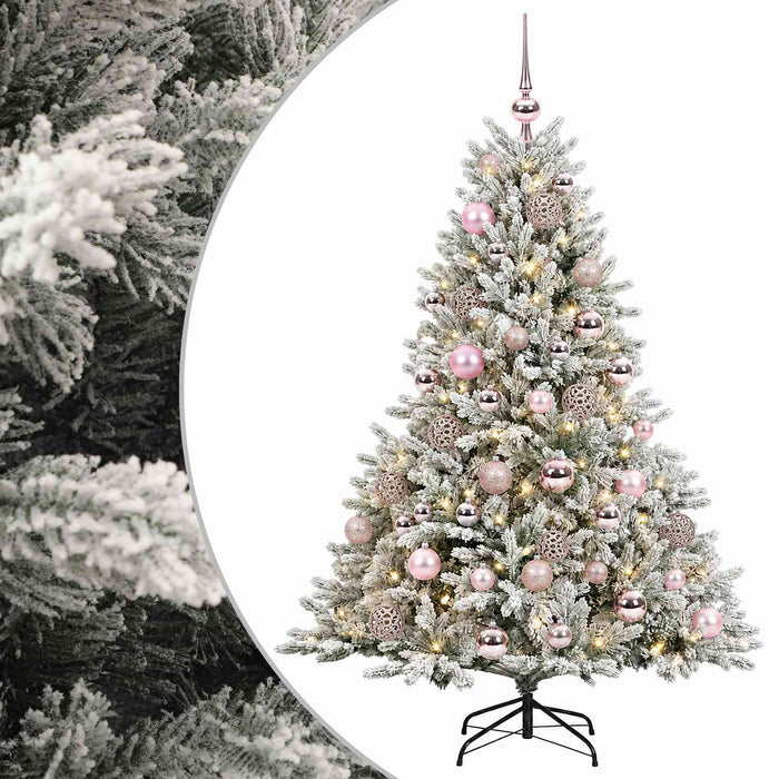 Brad de Crăciun artificial cu glob 120 cm 150 LED-uri Alb cald - WALTI WALTI