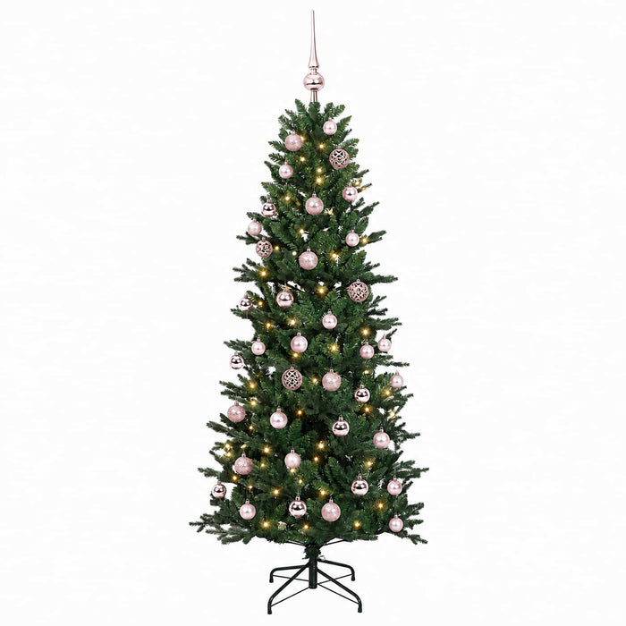 Brad de Crăciun artificial cu glob 120 cm 150 LED-uri Alb cald WALTI