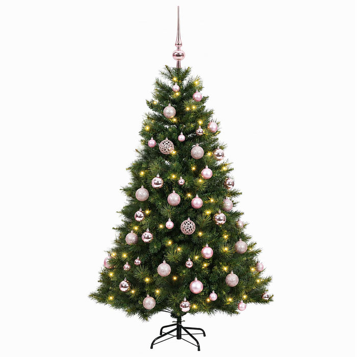 Brad de Crăciun artificial cu glob 120 cm 150 LED-uri Alb cald - WALTI WALTI