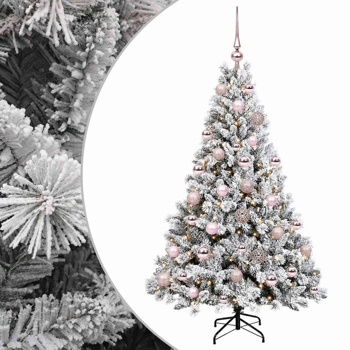 Brad de Crăciun artificial cu glob 150 cm 150 LED-uri Alb cald WALTI
