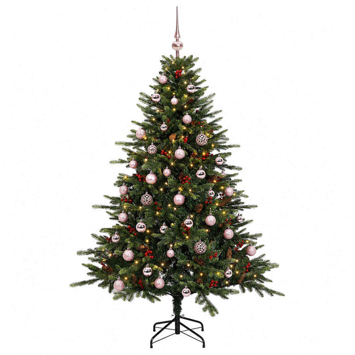 Brad de Crăciun artificial cu glob 150 cm 150 LED-uri Alb cald WALTI