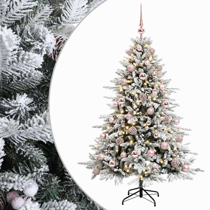Brad de Crăciun artificial cu glob 150 cm 150 LED-uri Alb cald WALTI