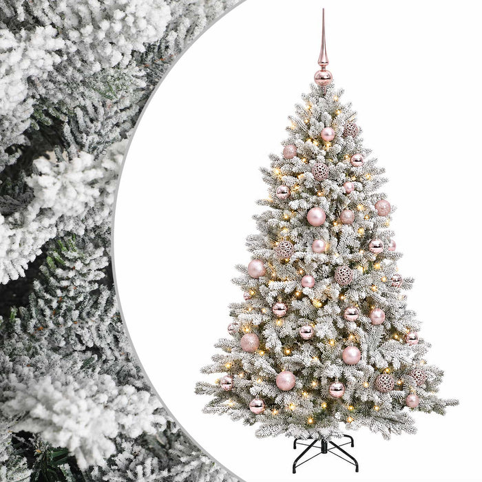 Brad de Crăciun artificial cu glob 150 cm 150 LED-uri Alb cald WALTI