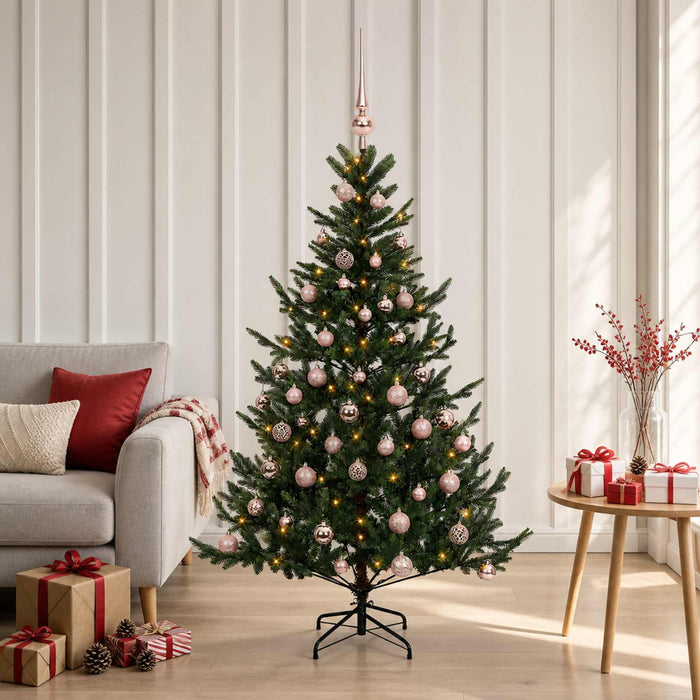 Brad de Crăciun artificial cu glob 150 cm 150 LED-uri Alb cald - WALTI WALTI
