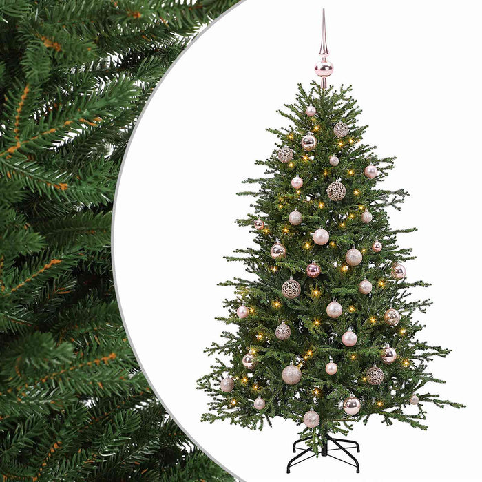 Brad de Crăciun artificial cu glob 120 cm 150 LED-uri Alb cald WALTI