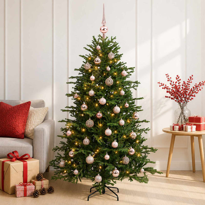 Brad de Crăciun artificial cu glob 120 cm 150 LED-uri Alb cald WALTI