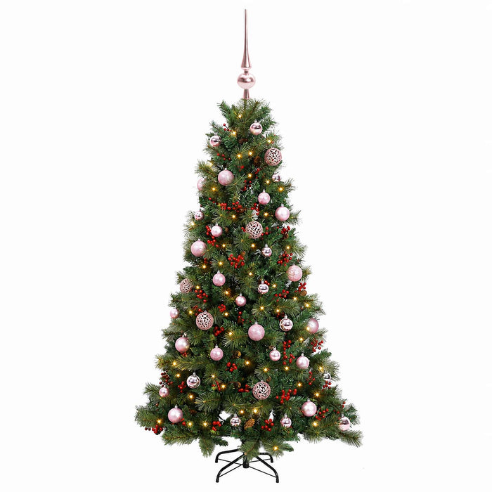 Brad de Crăciun artificial cu glob 150 cm 150 LED-uri Alb cald WALTI