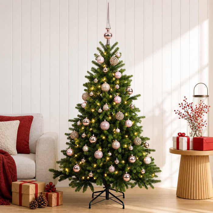 Brad de Crăciun artificial cu glob 150 cm 150 LED-uri Alb cald WALTI