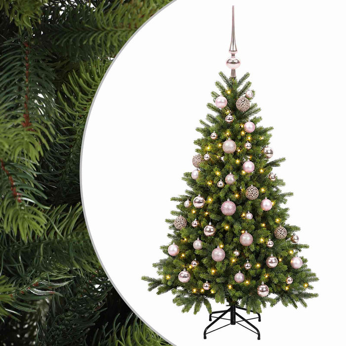 Brad de Crăciun artificial cu glob 150 cm 150 LED-uri Alb cald WALTI