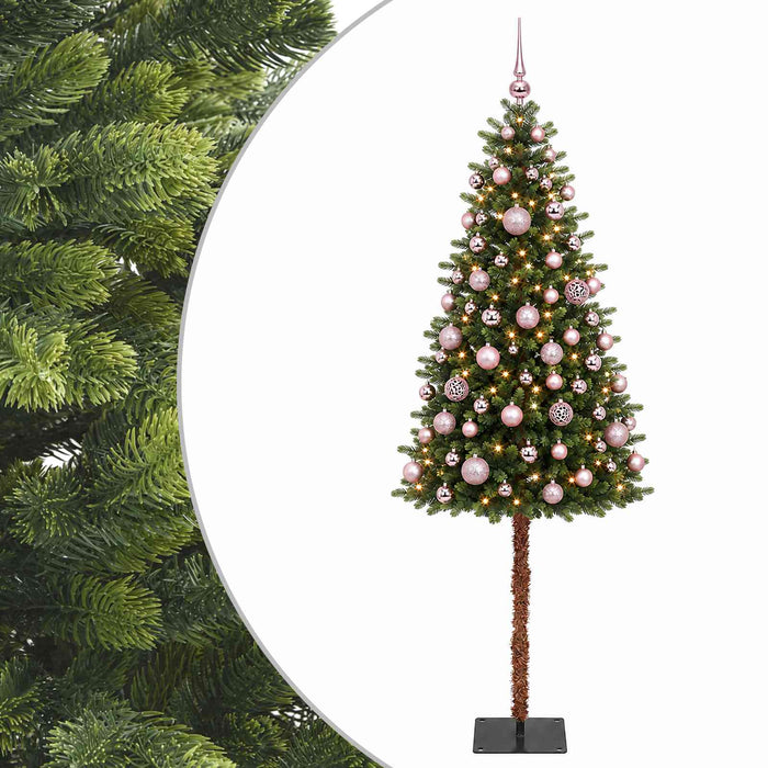 Brad de Crăciun artificial cu globuri 150 cm 150 LED-uri - WALTI WALTI