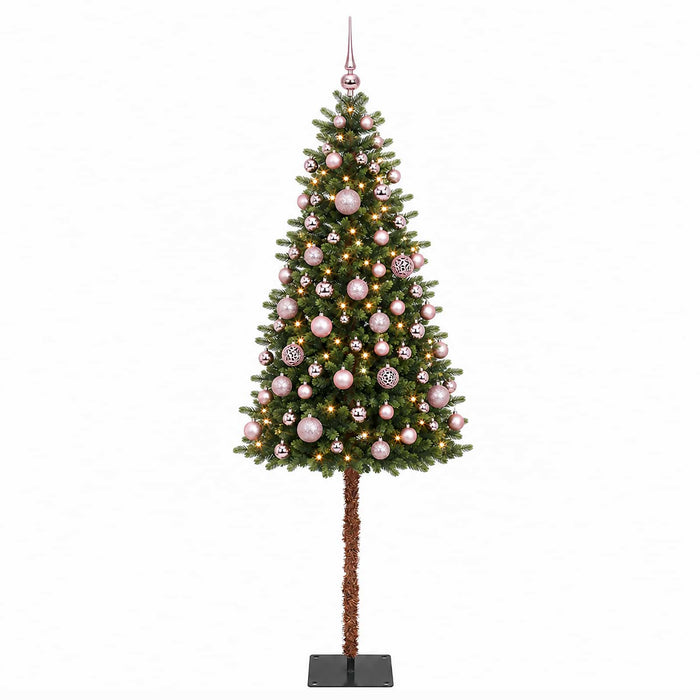 Brad de Crăciun artificial cu globuri 150 cm 150 LED-uri - WALTI WALTI
