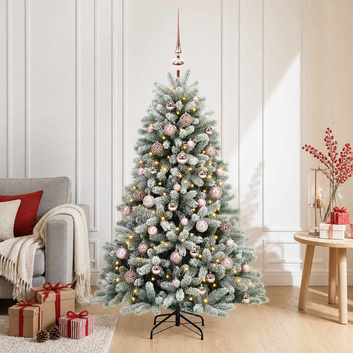 Brad de Crăciun artificial cu globuri 120 cm 150 LED-uri - WALTI WALTI