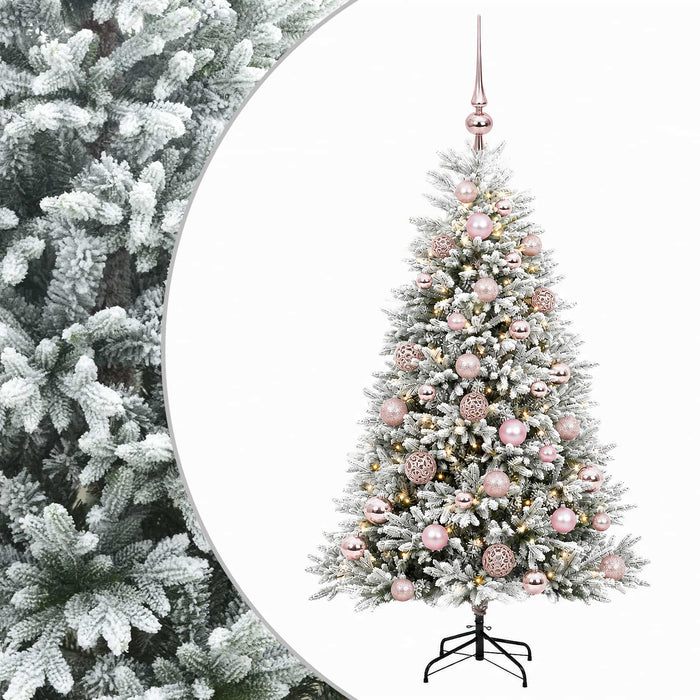 Brad de Crăciun artificial cu globuri 120 cm 150 LED-uri - WALTI WALTI