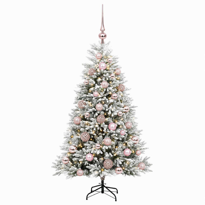 Brad de Crăciun artificial cu globuri 120 cm 150 LED-uri - WALTI WALTI