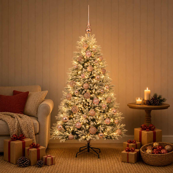 Brad de Crăciun artificial cu globuri 120 cm 150 LED-uri - WALTI WALTI