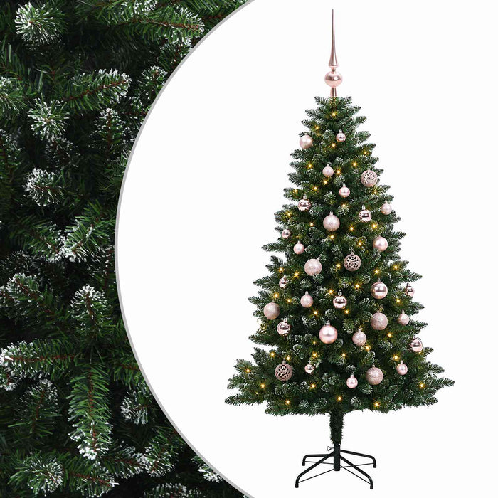 Brad de Crăciun artificial cu globuri 150 cm 150 LED-uri - WALTI WALTI