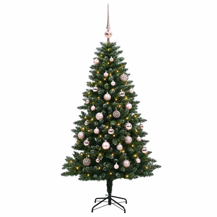 Brad de Crăciun artificial cu globuri 150 cm 150 LED-uri - WALTI WALTI